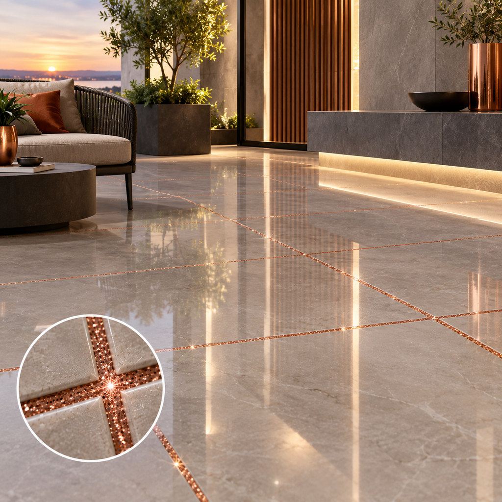 SDC India Copper Glitter Epoxy Grout 5KG Kit