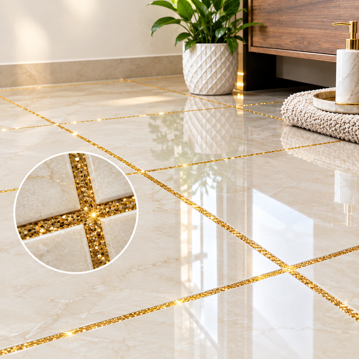 SDC India Gold Glitter Epoxy Grout 5KG Kit