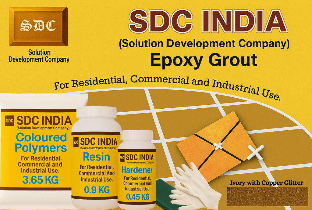 SDC India Ivory with Copper Glitter Epoxy Grout 5KG Kit