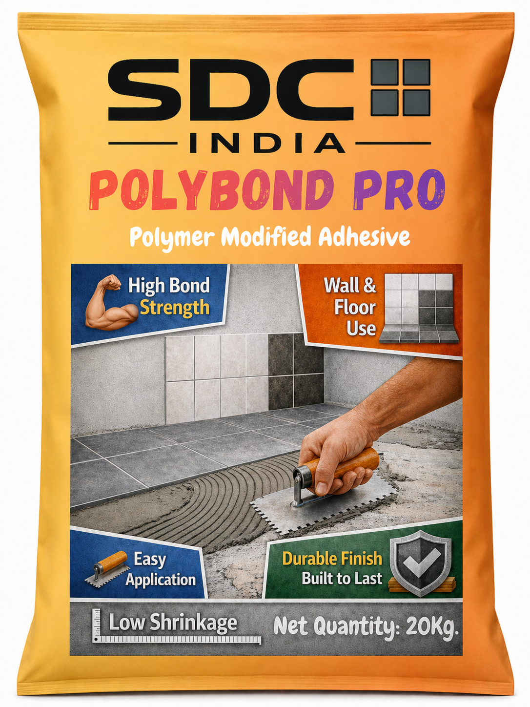 SDC India Tile Adhesive Polybond Pro 20Kg.