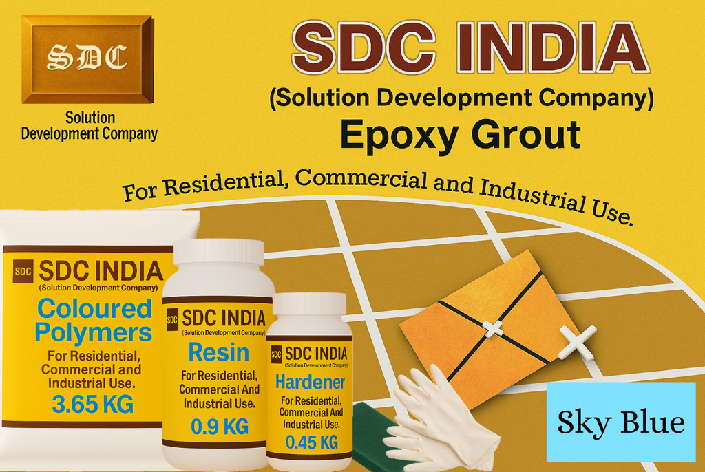 SDC India Sky Blue Epoxy Grout - 5 KG Kit