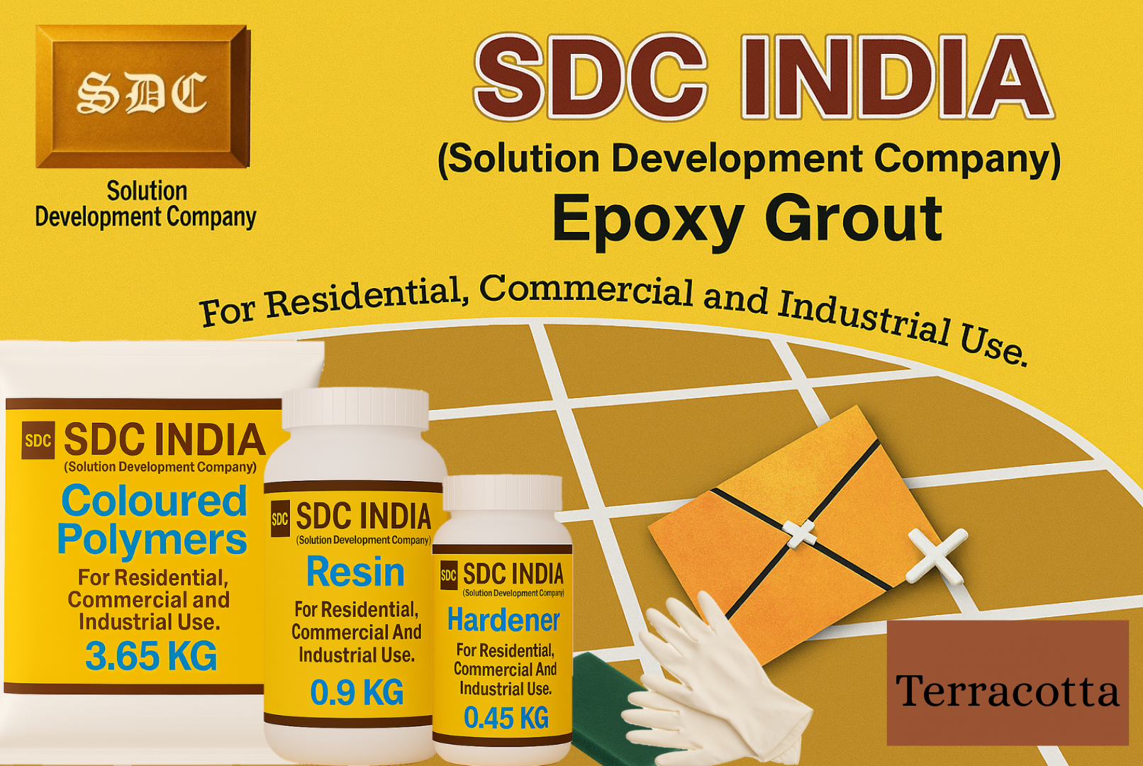 SDC India Terracotta Epoxy Grout - 5 KG Kit