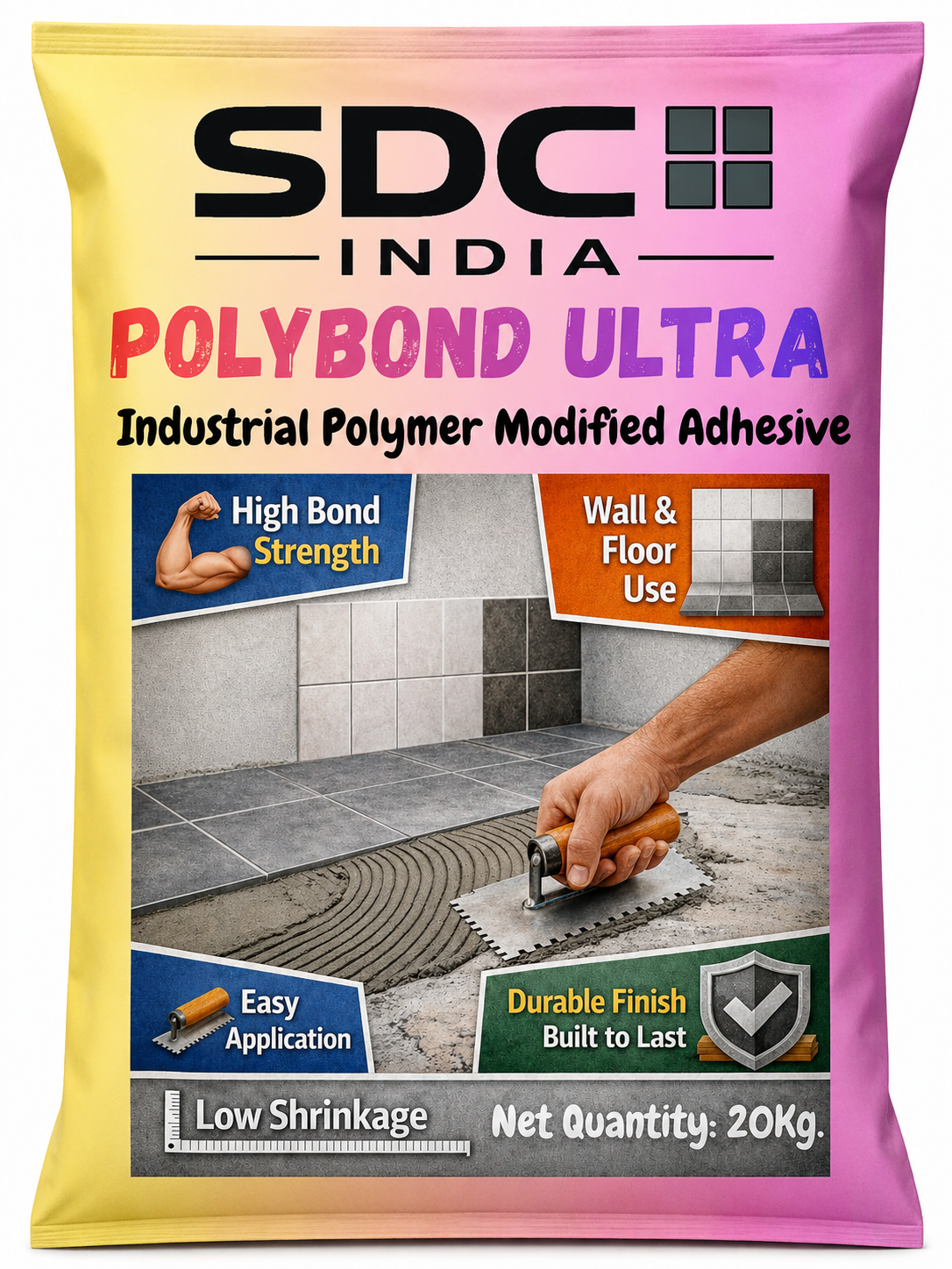 SDC India Tile Adhesive Polybond Ultra 20Kg.