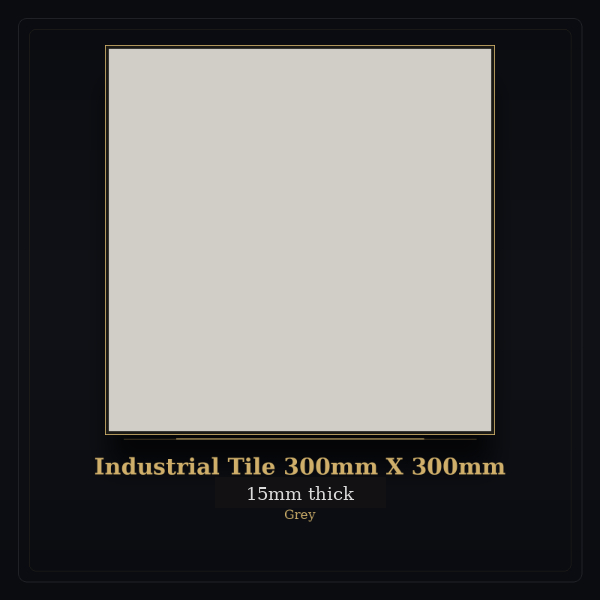 Industrial Tile 300mm X 300mm – Grey – 15mm Thick (Box of 6 Tiles)