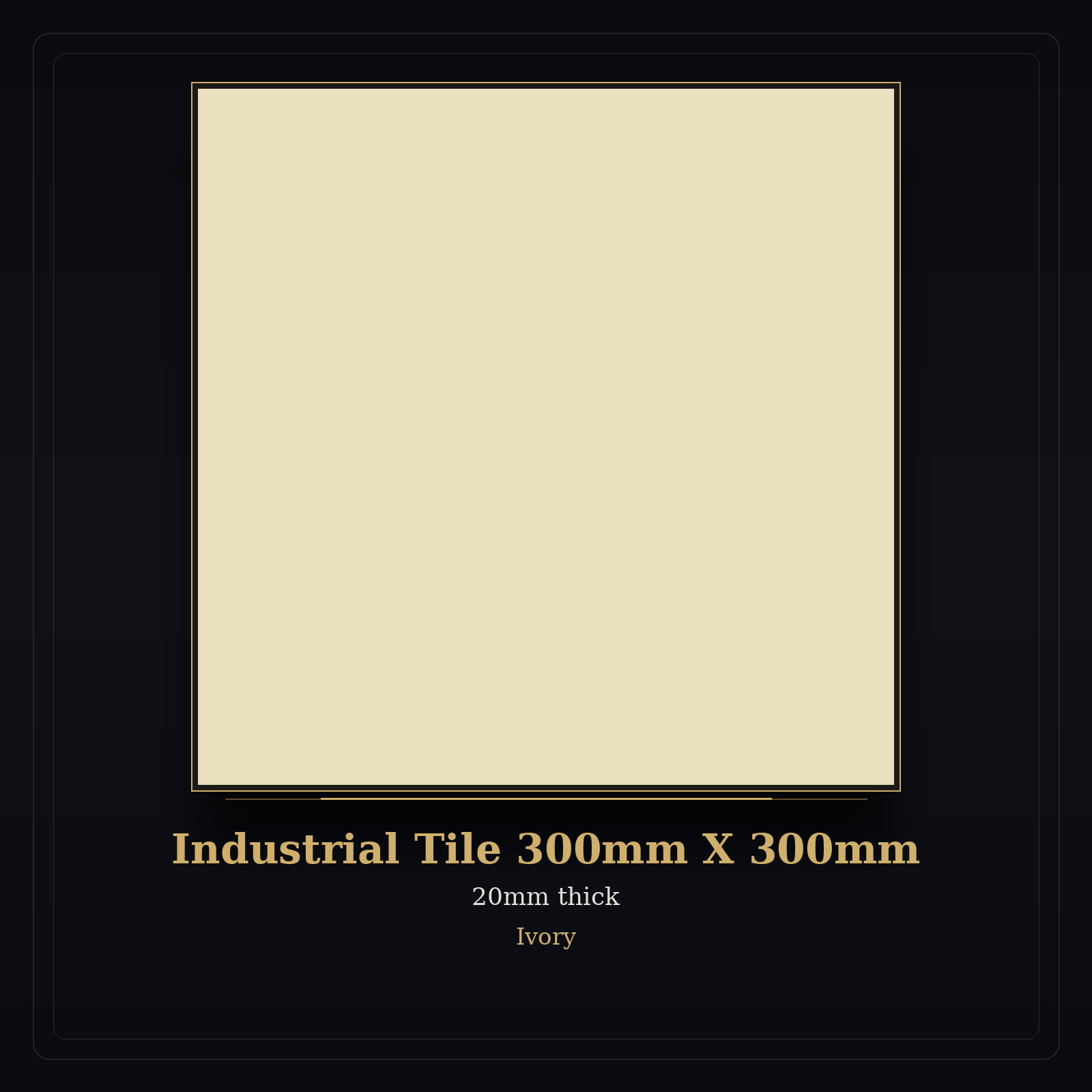Industrial Tile 300mm X 300mm – Ivory – 20mm Thick (Box of 5 Tiles)