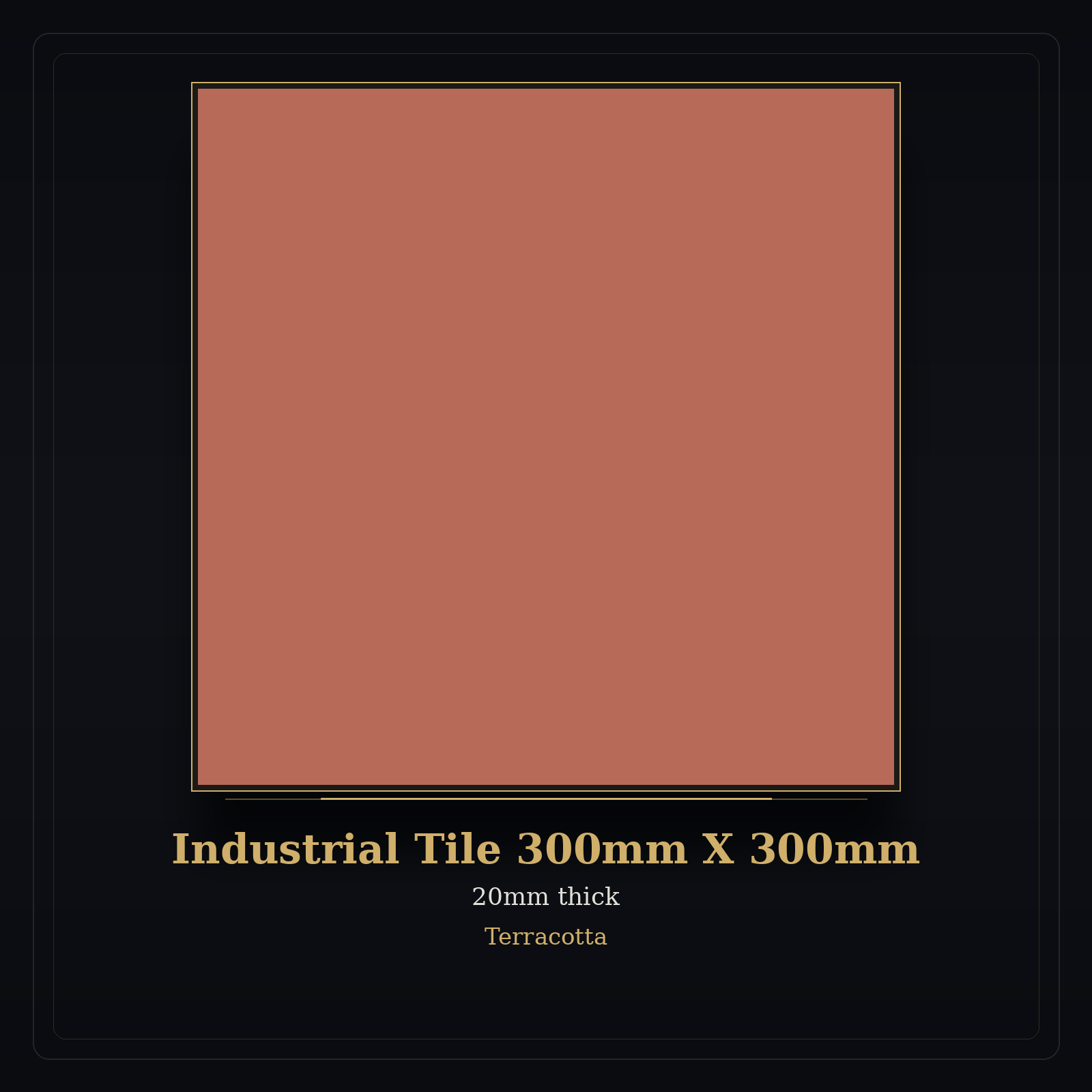 Industrial Tile 300mm X 300mm – Terracotta– 20mm Thick (Box of 5 Tiles)